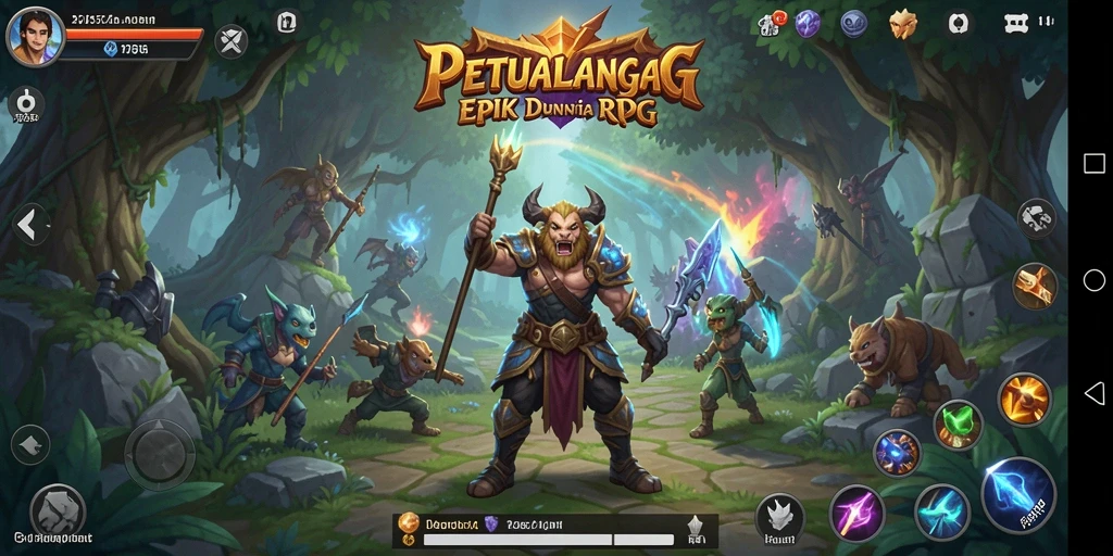 Tampilan gameplay RPG yang menegangkan dan mendalam.