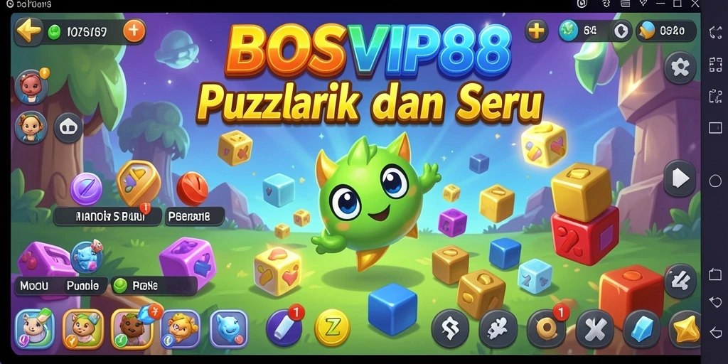 Screenshot gameplay BOSVIP88 dengan tantangan puzzle menarik.