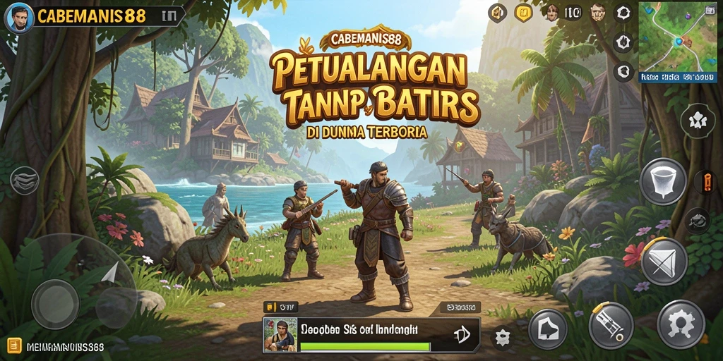 Tampilan menarik dari gameplay CABEMANIS88 di dunia terbuka.