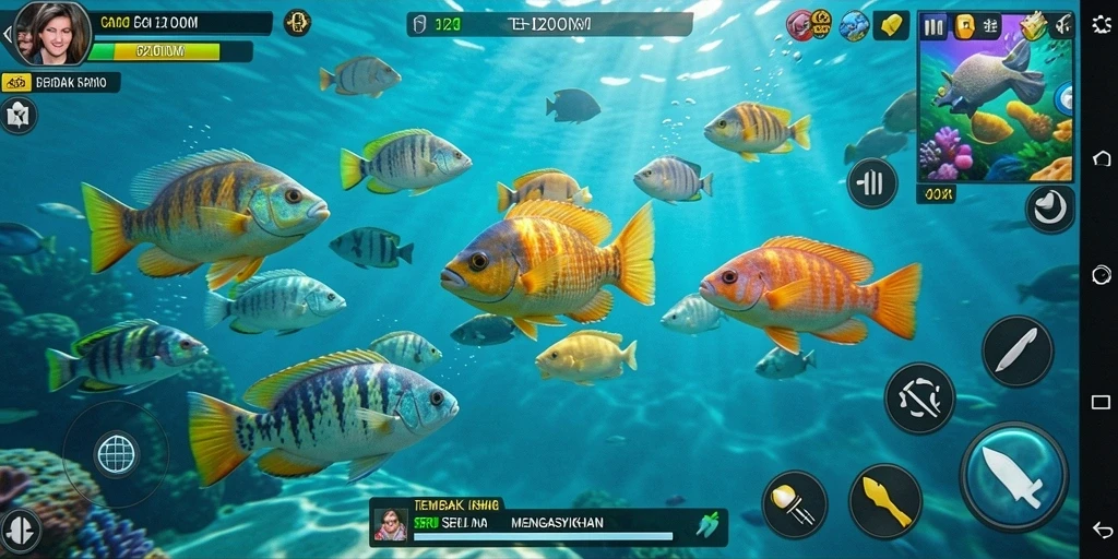 Gameplay seru D200M dengan aksi tembak ikan.