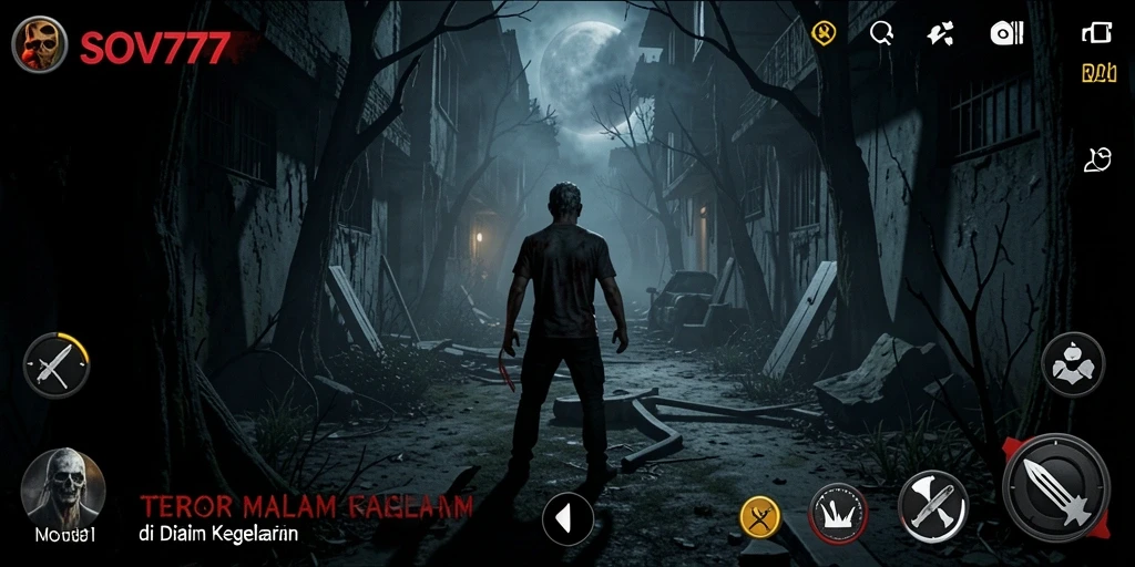 Screenshot gameplay SOV777 yang menampilkan suasana Horror yang mendebarkan.